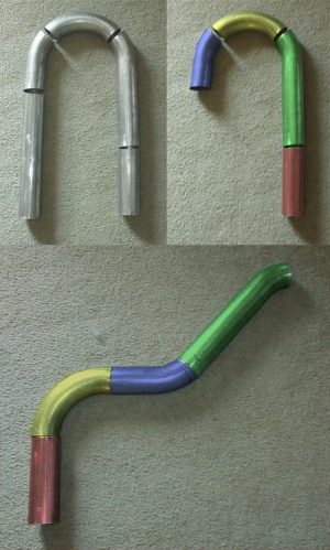 Cutting the tube.  (Color added in photoshop)
